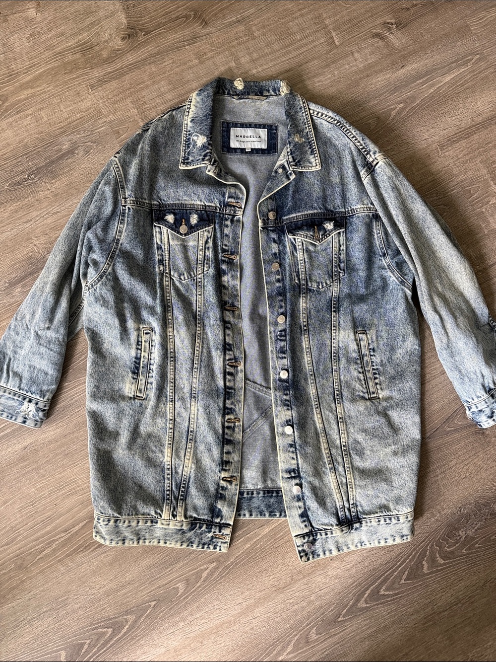 Marcella Light Blue Oversized Denim Jacket